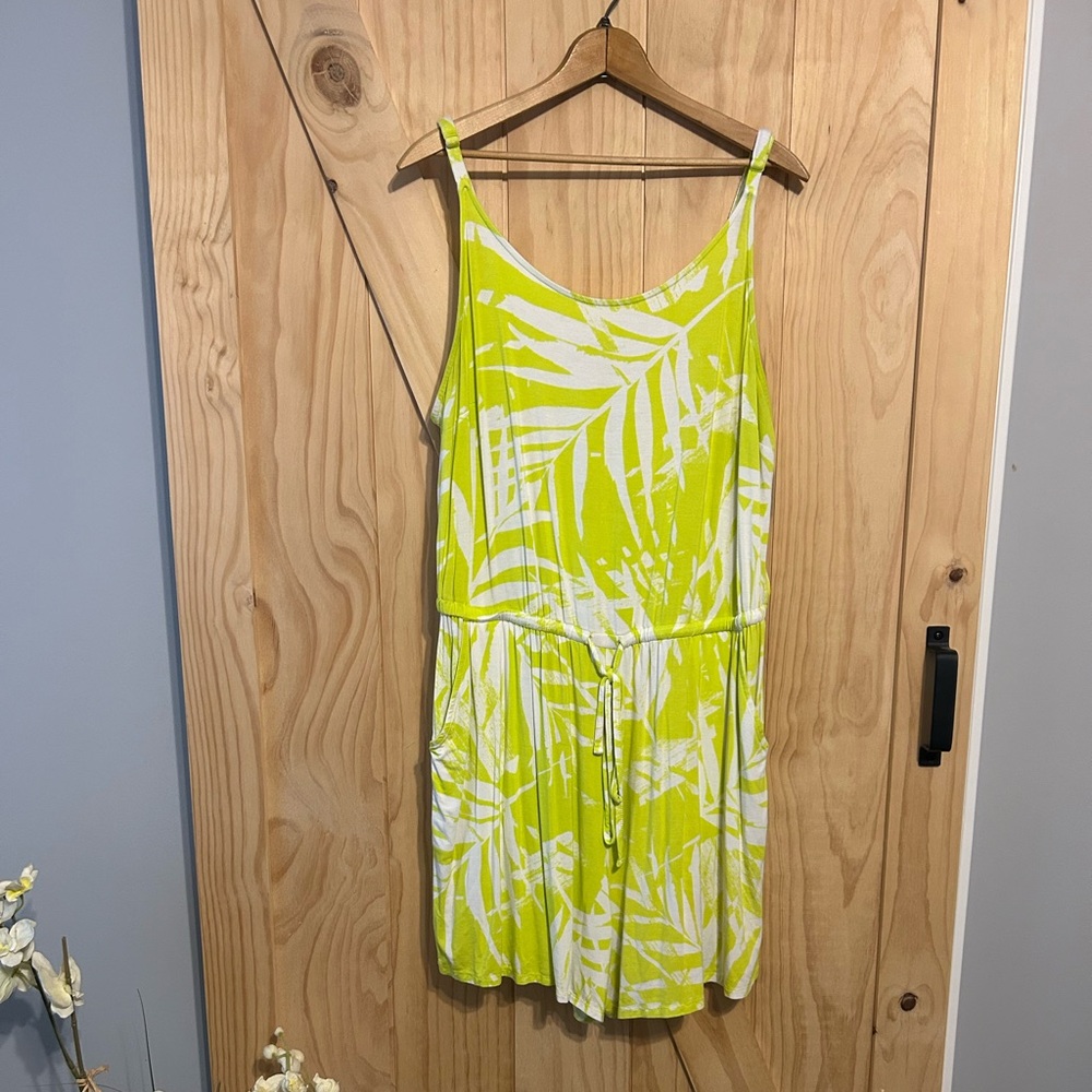 Torrid Lime and White Knit Romper